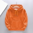 thumbnail image 4 of Godom Boys Sweatshirts Kids Child Toddler Boys Girls Solid Long Sleeve Patchwork Hooded Thickened Warm Sweatshirt Pullover Blouse Tops Out, 4 of 4