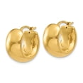 thumbnail image 2 of 14k Wide Puffed Hoop Earrings, 2 of 3