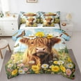 thumbnail image 1 of Erosebridal Rustic Cow Bedding King Size, Butterfly Animals Bedding Sets King Size, Sunflower Decor , Reversible, 1 of 5