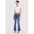 thumbnail image 3 of Women's Mid Rise Stretchy Carpenter Flare Leg Jeans, 3 of 5