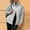 Gray-Coat, variant on Qetyuw Womens Quilted Puffer Jacket Patchwork Long Sleeve Casual Down Coat Plus Size Stand Collar Zipper Coats Outwear