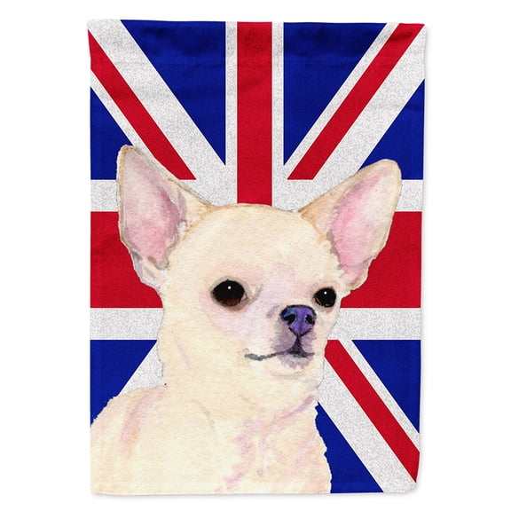 Chihuahua with English Union Jack British Flag Garden Flag