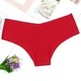 thumbnail image 5 of WZXFASHION Culottes pour Femmes Sans Coutures en V avec Soutien du Ventre pendant la Grossesse, Respirantes, Taille Basse, sous-Vêtements pour Femmes, Rouges, M, 5 of 5