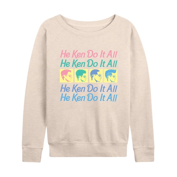 Barbie - He Ken Can Do It All Stacked - Women's Lightweight French Terry Long Sleeve Shirt