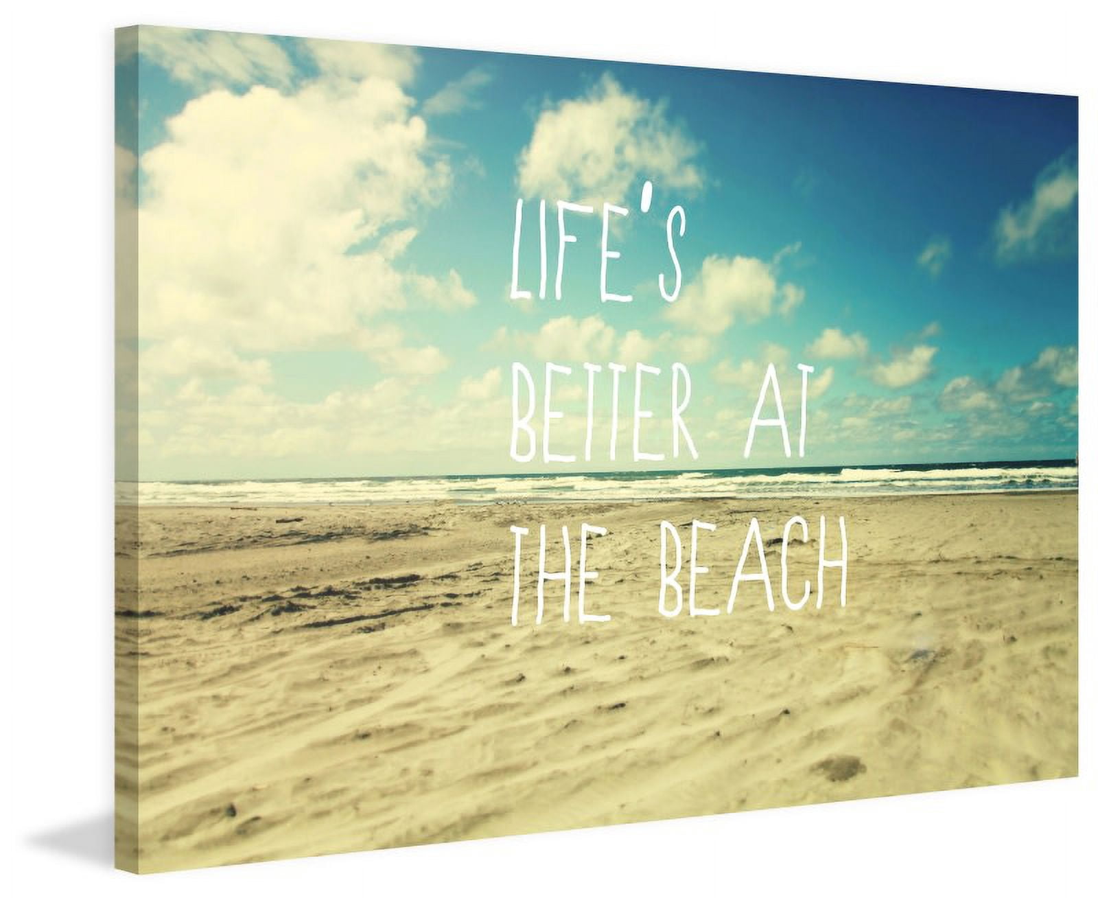 Marmont Hill "Life's Better at the Beach" Sylvia Cook Painting Print on Canvas