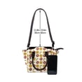 thumbnail image 4 of Lsque Sunflowers And Skull Pattern Leather Rivet Shoulder Bag – Elegant Genuine Leather & Microfiber PU Crossbody with Detachable Adjustable Strap, 4 of 5