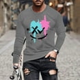 thumbnail image 2 of XFYSSS Haut Imprimé Décontracté à Manches Longues pour Hommes, Col Rond, Imitation Coton, 2 of 4