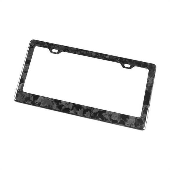 Yassdwbn Car Real Forged Carbon Fiber License Plate Frame 12.4in. x 6.2in
