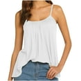 thumbnail image 2 of LEBONYARD Tops for Women Trendy Plus Size,Women Fashion Summer Sexy Sleeveless Solid Color Light Loose Ventilation T-Shirt White S, 2 of 8