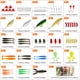 thumbnail image 5 of Calendario Adviento Pesca 82 Uds. Juego Señuelos 2024 Regalos Navidad para Hombres () Rojo, 5 of 5