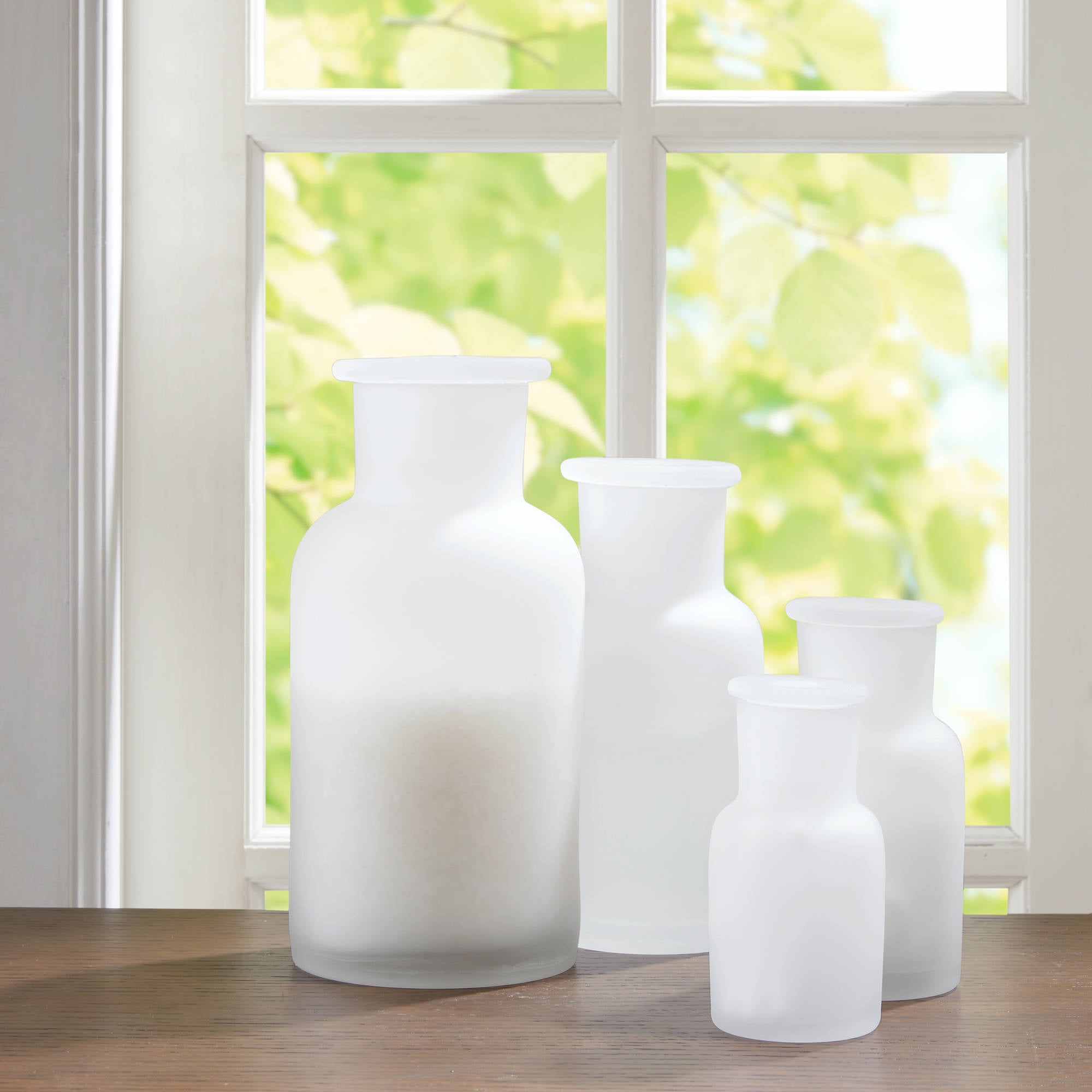 Home Essence Frosted Apothecary Jar Set
