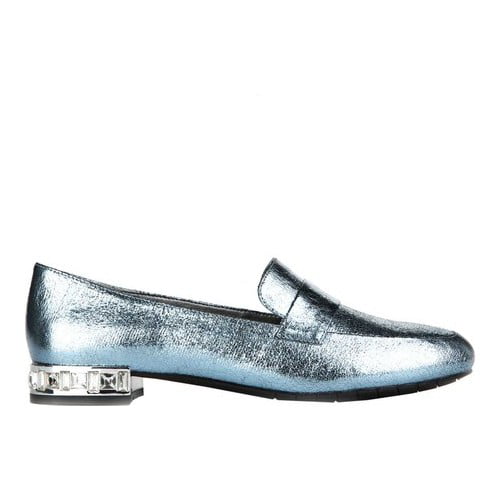 Kenneth Cole REACTION Womens Jet Behind Slip on Loafer Embellished Heel Flat 