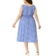 thumbnail image 4 of Vestidos Flowy de Cuello Cuadrado Sin Mangas para Mujeres de Talla Grande Agnes Orinda 3X Azul, 4 of 8