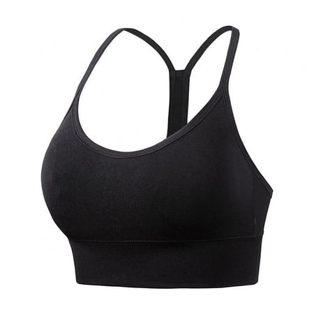 

Women s Racerback Sports Bras Padded Y Racer Back Cropped Bras for Yoga Workout Fitness Low Impact