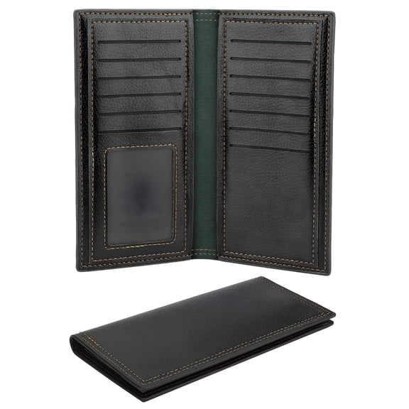 GASTROPOD Long Bifold Wallet for Men,Slim PU Leather Purse,RFID Blocking Credit Card Holder,Wallet for Men Valentine's Gift,Black