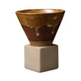 thumbnail image 1 of Taza de cerámica japonesa de 200 ml, taza de café, taza de café con leche con base, taza de cerámica, 1 of 6