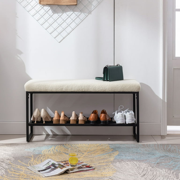 Entryway ottoman with shoe storage sale