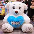thumbnail image 2 of Oso Rechoncho PELUCHERIA LOVE con corazon Azul, 2 of 5