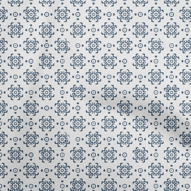 oneOone Tissu Popeline de Coton Bleu Sarcelle pour Robe Tissu Imprimé au Mètre 56 Pouces de Large