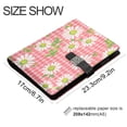 thumbnail image 3 of Premium Faux Leather Notebook - Refillable, Multi-Functional Organizer, 23.3x17cm, All-Season Use，Retro Red Gingham, 3 of 6