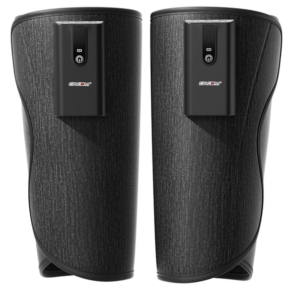 CINCOM Cordless Leg Massager with Heat & Air Compression, Rechargeable Calf Massager for Circulation, Pain & Edema Relief, Wireless Leg Compression with Auto-Off Timer
