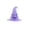 Pruple, variant on Vibrant Hanging Glowing Witch Hat, Mini Party Hats For Summerween Bedroom Porch Ambient, Polyester Fabric Floating LED Wizard Headpiece Pendant, Mystic Purple, 1 Pack
