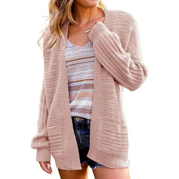 Pink open front sweater sale