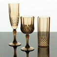 thumbnail image 5 of Balsa Circle 14 oz Disposable Amber Gold Crystal Plastic Beverage Glasses (Set of 6), 5 of 8