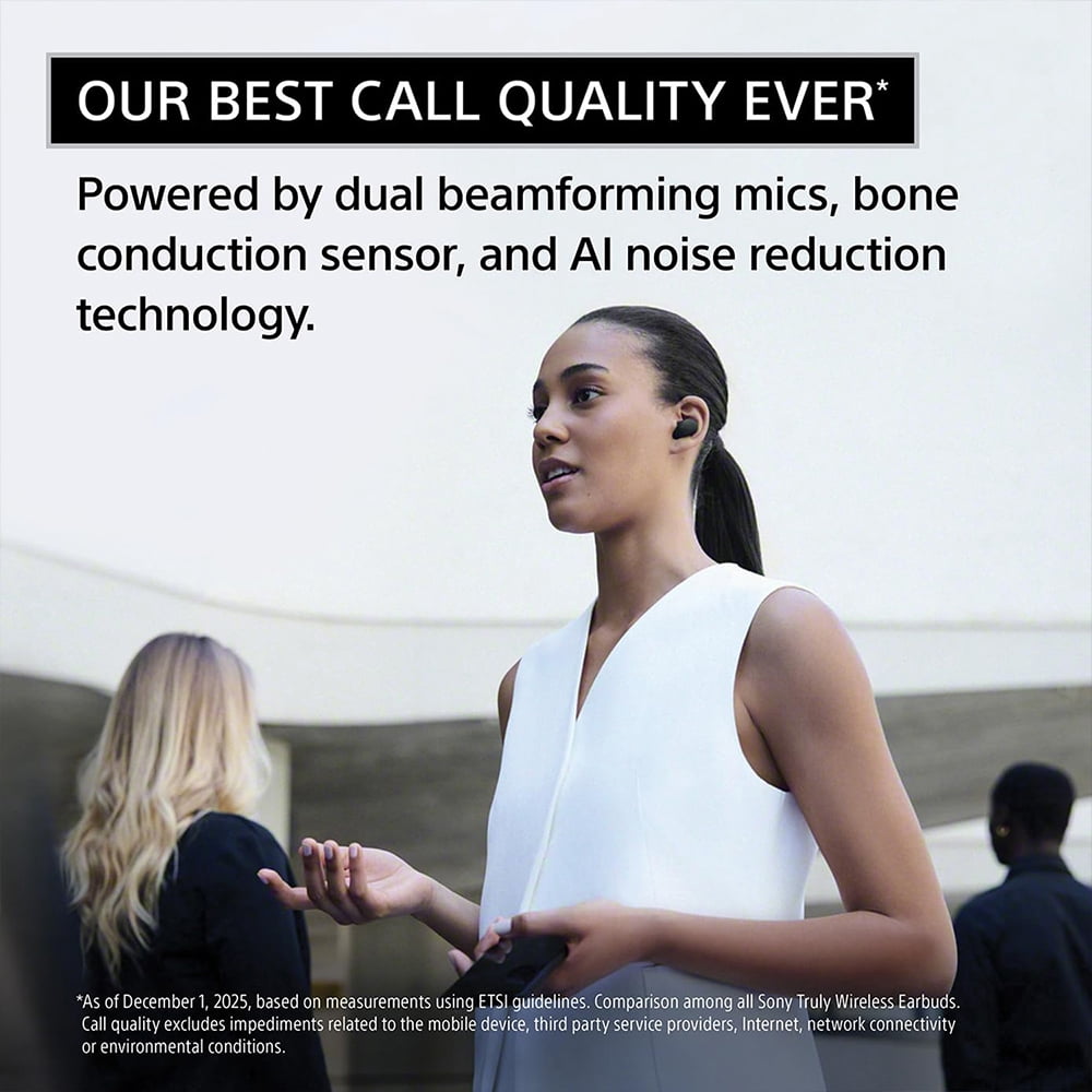 Sony WF-1000XM6 The Best Truly Wireless Noise Cancelling Earbuds (2026 Model), Bluetooth in-Ear Headphones Studio-Quality Sound Up to 24hr Battery, Black Bundle w/ Deco Essentials 6 Pairs Earbud Tips