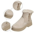 thumbnail image 5 of Gyexs Snow Boots for Women Mens Winter Boots Warm Lined Thick Sole Casual Outdoor Shoes with Side Zipper for Cold Weather Z01 Beige Size 8.5, 5 of 9