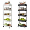 thumbnail image 5 of Estante de almacenamiento de espacio estrecho para cocina Estante de piso a piso para comestibles para baño Estante de esquina para refrigerador Estante de almacenamiento multicapa, 5 of 5
