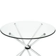 thumbnail image 3 of Modway Baton Round Dining Table with Steel Base in Clear Glass, 3 of 4