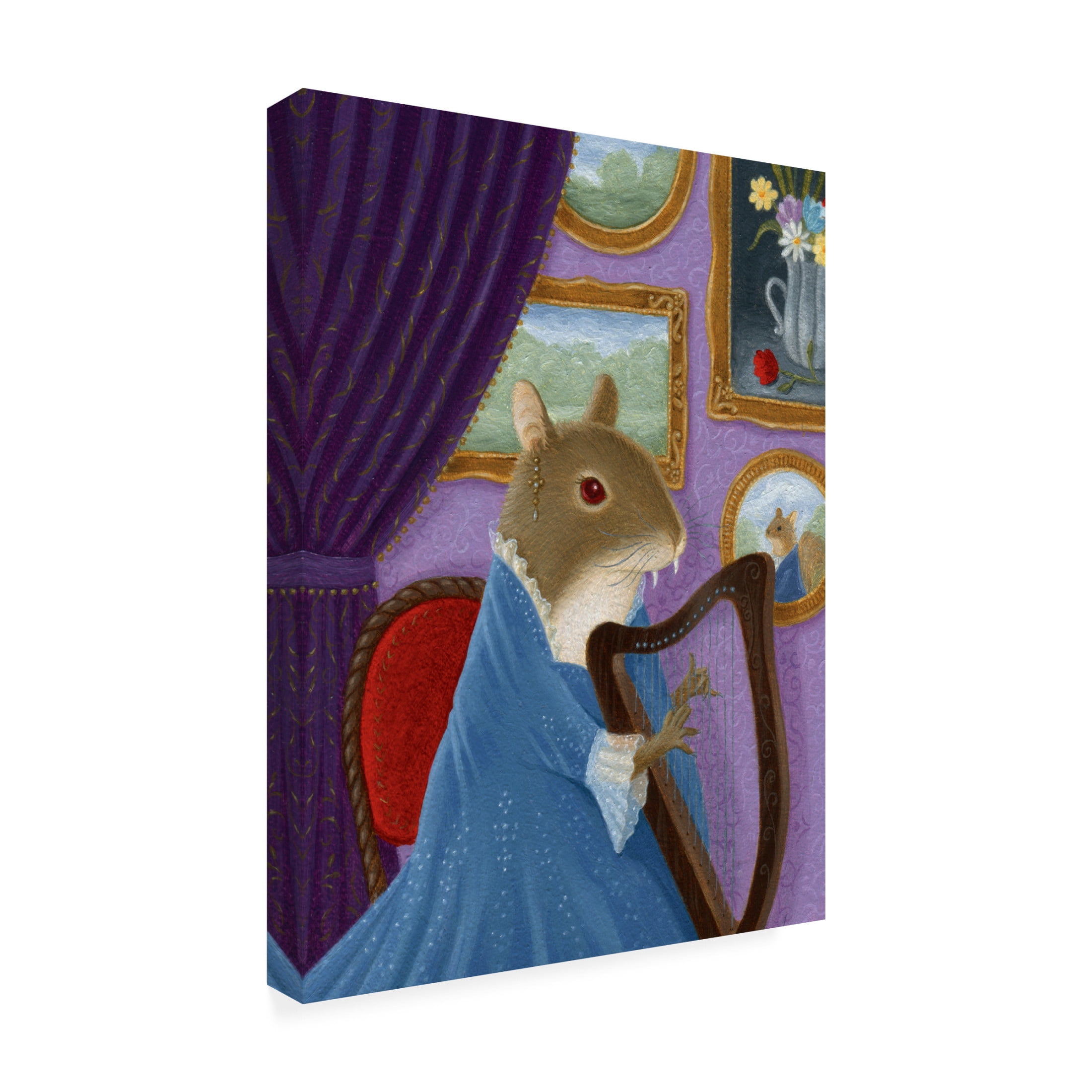 Canvas Wall Art - Gina Matarazzo 'Priscilla F. Foffenschnizzle' Wall Art for Living Room, Bedroom, or Office Décor by Trademark Fine Art - 14 x 19 Inches