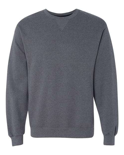 Fruit of the Loom Mens Sofspun Crewneck Sweatshirt (SF72R) -Charcoal H -M