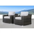 thumbnail image 3 of Living Source International Patio Chair with Cushion in Espresso/Gray (Set of 2), 3 of 3