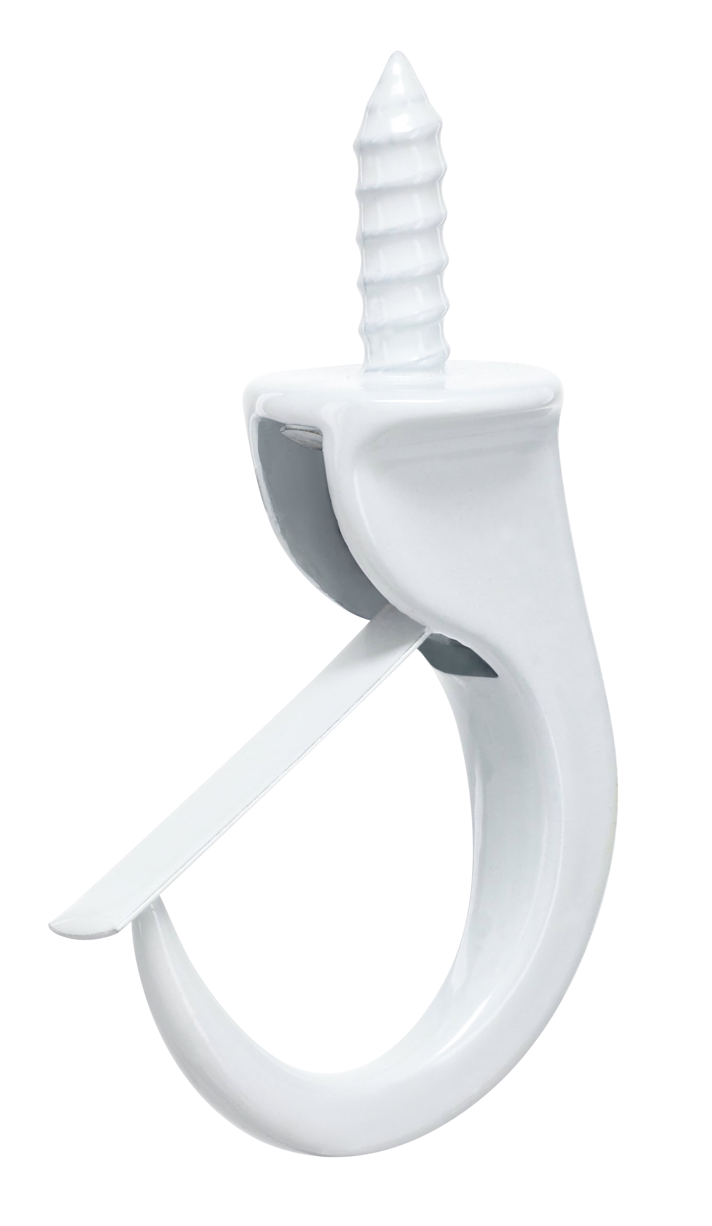 (1 pack) Ook Safety Cup Hooks, 7/8", 0.5 lbs, Screw Hooks, Steel, White, 4 pack