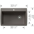 thumbnail image 3 of BLANCO DIAMOND Cinder 22" x 33-1/2" Single Bowl Sink, 3 of 7