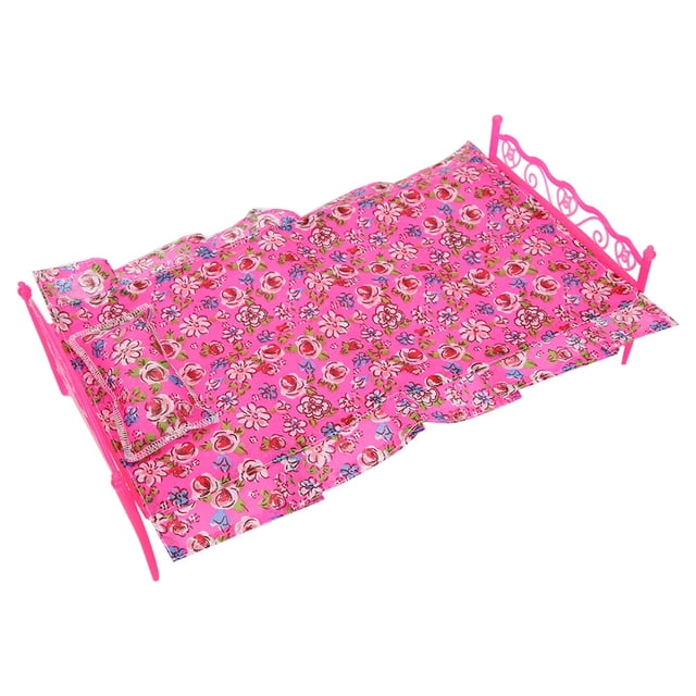Cama para muñecas, mini cama de plástico con cama para minicasa de muñecas Muebles para casa de muñecas Experiencia incomparable