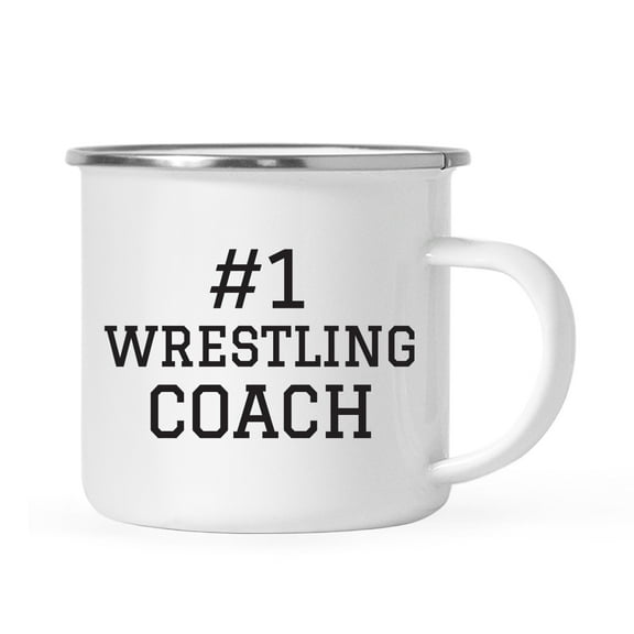 Koyal Wholesale Stainless Steel Campfire Coffee Mug, #1 Wrestling Coach, 1-Pack