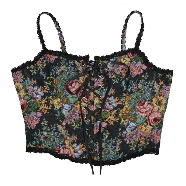 Blusas elegantes de diseño francés vintage con cuello halter y estampado floral estilo vendaje para mujer, blusas sexys para fiesta y club.