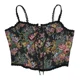 thumbnail image 1 of Blusas elegantes de diseño francés vintage con cuello halter y estampado floral estilo vendaje para mujer, blusas sexys para fiesta y club., 1 of 5