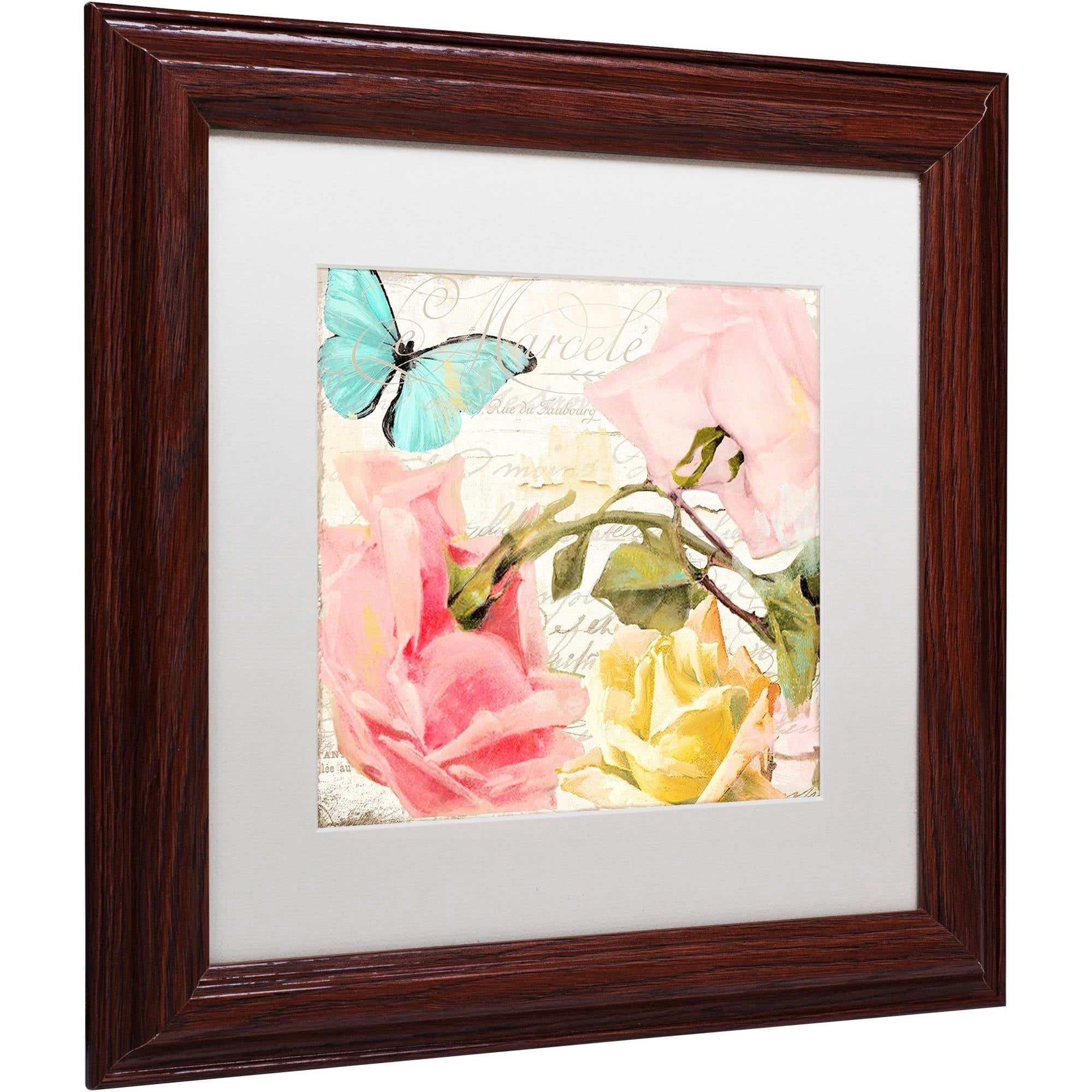 Trademark Fine Art "Florabella I" Canvas Art by Color Bakery White Matte, Wood Frame