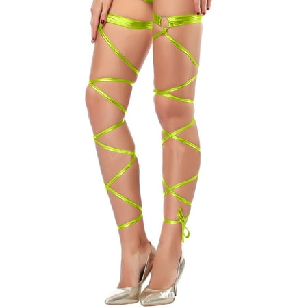 

Lingerie For Women Underwear Imitation Slippery Belt Leg Ring Long Tie Belt