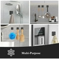 thumbnail image 5 of Bxaolu Adhesive Hooks for Hanging, Heavy Duty Hooks Stick on Towel Hanger Wall Holder Waterproof Stainless Steel Sticky Hooks for Hanging Bathroom Kitchen Home-2 Packs, Black, 5 of 8