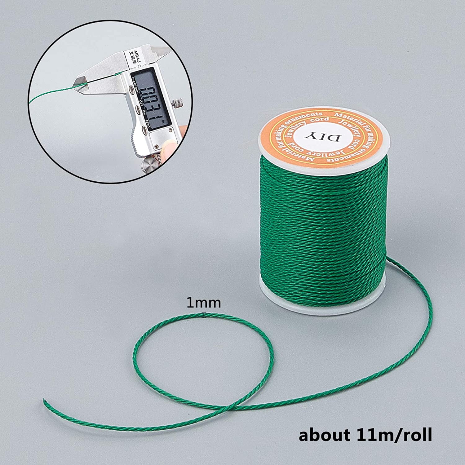 264 Yard 1mm Waxed Polyester Cord Twisted Sewing Waxed Thread Stitching Thread Cord for for DIY Bracelets Necklace Jewelry Making Friendship Bracelet - 22 Colors