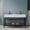 Matte Black, variant on Merano 60" Double Stainless Steel Vanity Console in Brushed Gold with Aosta White Stone Countertop without Mirror