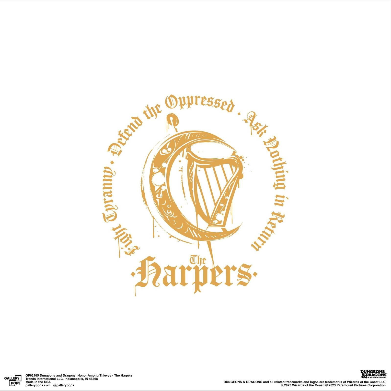 Gallery Pops Dungeons & Dragons: Honor Among Thieves - The Harpers Canvas Wall Art, Unframed Version, 12" x 12"