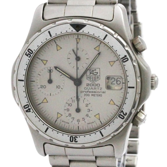 Pre-Owned TAG HEUER Chronograph Quartz Stainless Steel Mens Watch 272.006