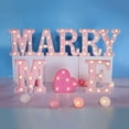 thumbnail image 4 of Letras LED iluminadas, letras LED para marquesina, 26 letras del alfabeto, letras brillantes a batería con luces para fiestas, mesas y decoración de pared, tamaño mediano/6.4", 4 of 7
