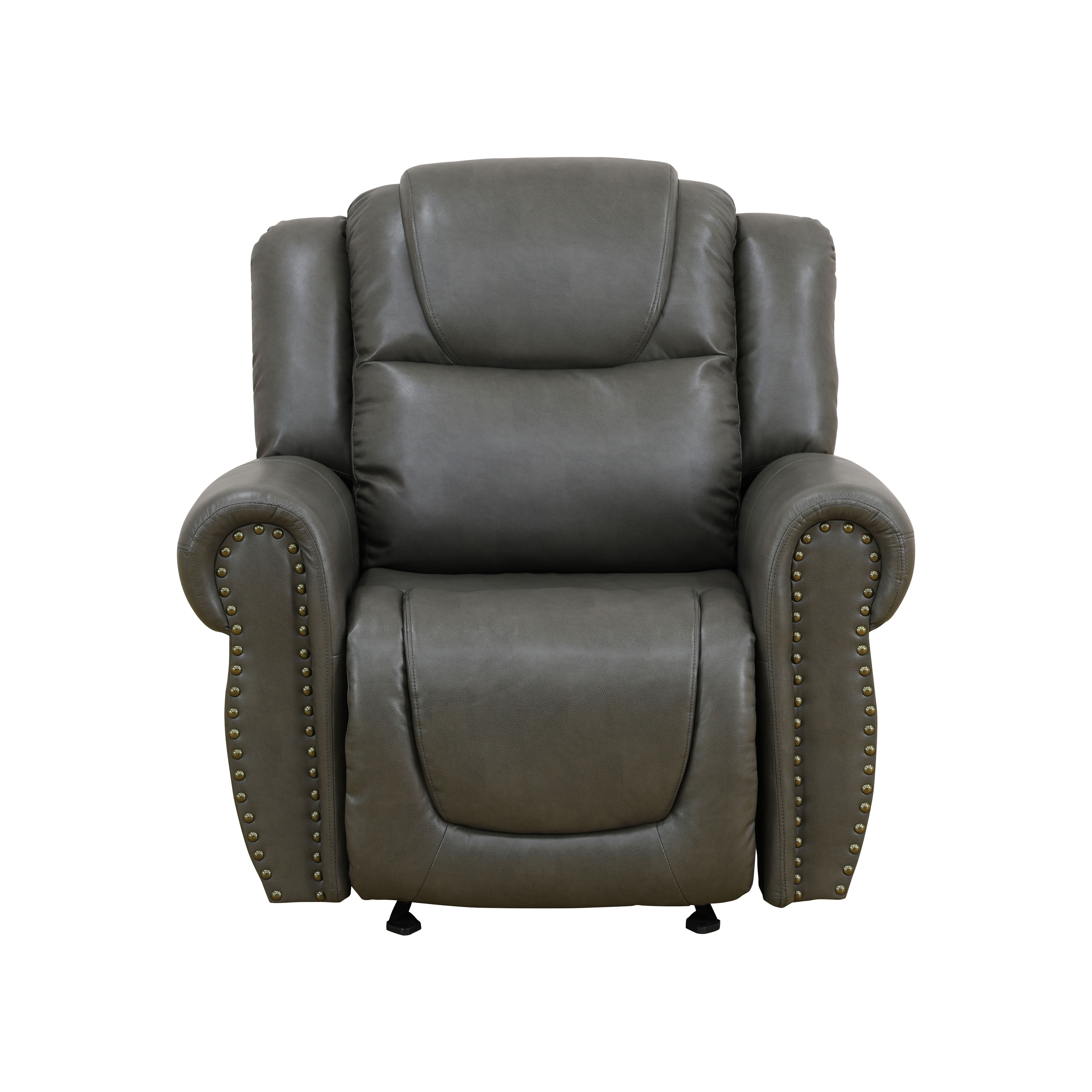 MAYEERTY Manual Recliner Single Chair with Breathable Leather for Living Room Apartment